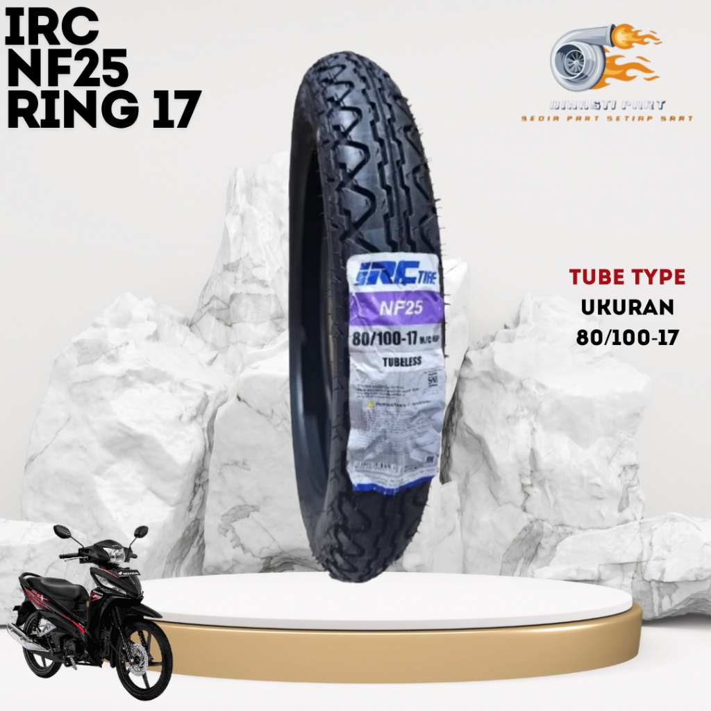 Ban Motor IRC NF25 Ring 17 80/100-17 Cocok Untuk Motor Vixion, CB150R, R15, Supra GTR