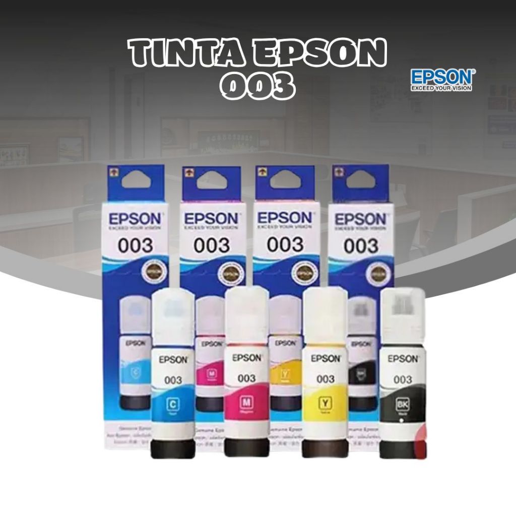 Tinta Epson 003 Original – Black Cyan Magenta Yellow Tinta Printer Epson L Series