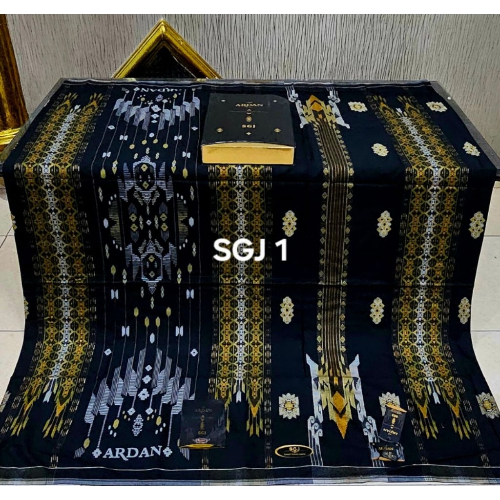 SARUNG ARDAN SGJ ARDAN SONGKET JAGUAR FULL SONGKET TIMBUL GRADE GOLD