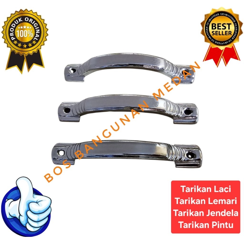 Tarikan Laci JENNIFER Besi Murah Tarikan Lemari Tarikan Jendela Tarikan Pintu Chrome + Skrup