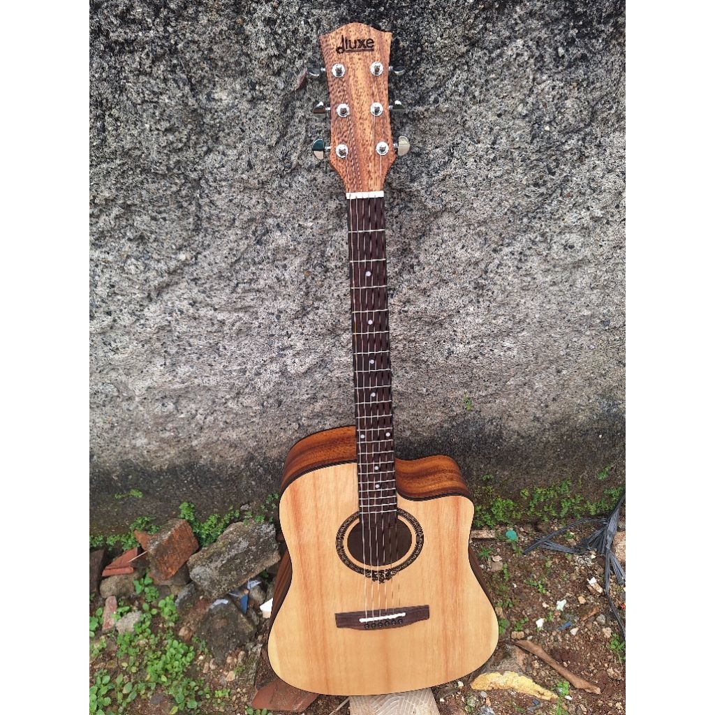Gitar Akustik Klasik Senar Nilon dengan Tas dan Senar Cadangan, Warna Natural