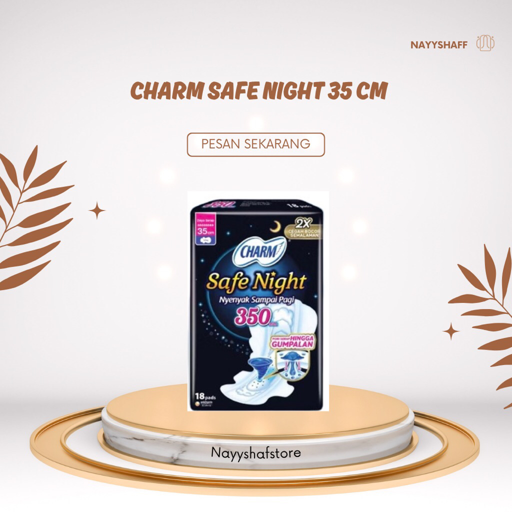 [ Nayyshaff ] CHARM SAFE NIGHT 35 CM 18 PADS