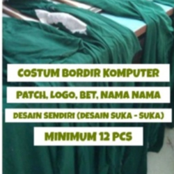 Ratu Bordir Patch Komputer Custom Desain Sendiri, Desain embrodery , Logo, sekolah, Bordir Bet Nama,