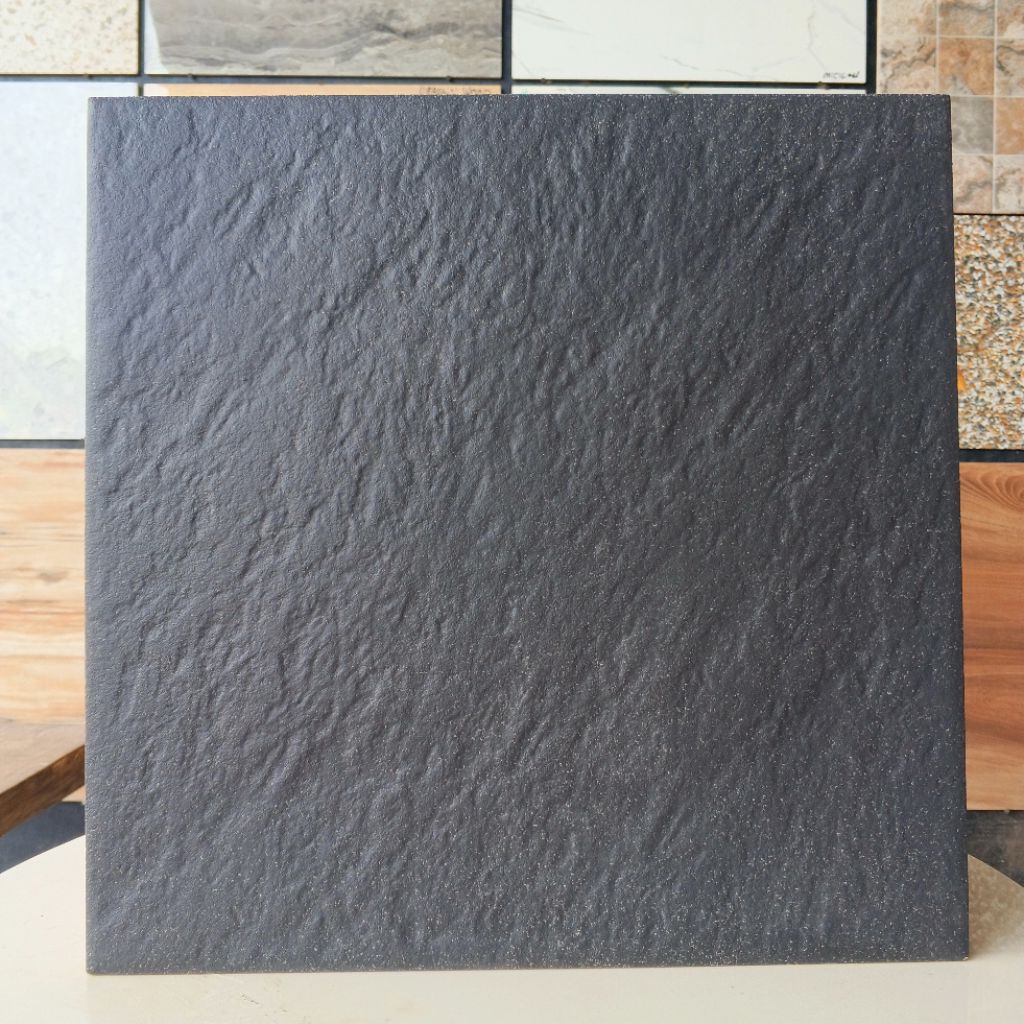 KERAMIK 40X40 ROCKY BLACK