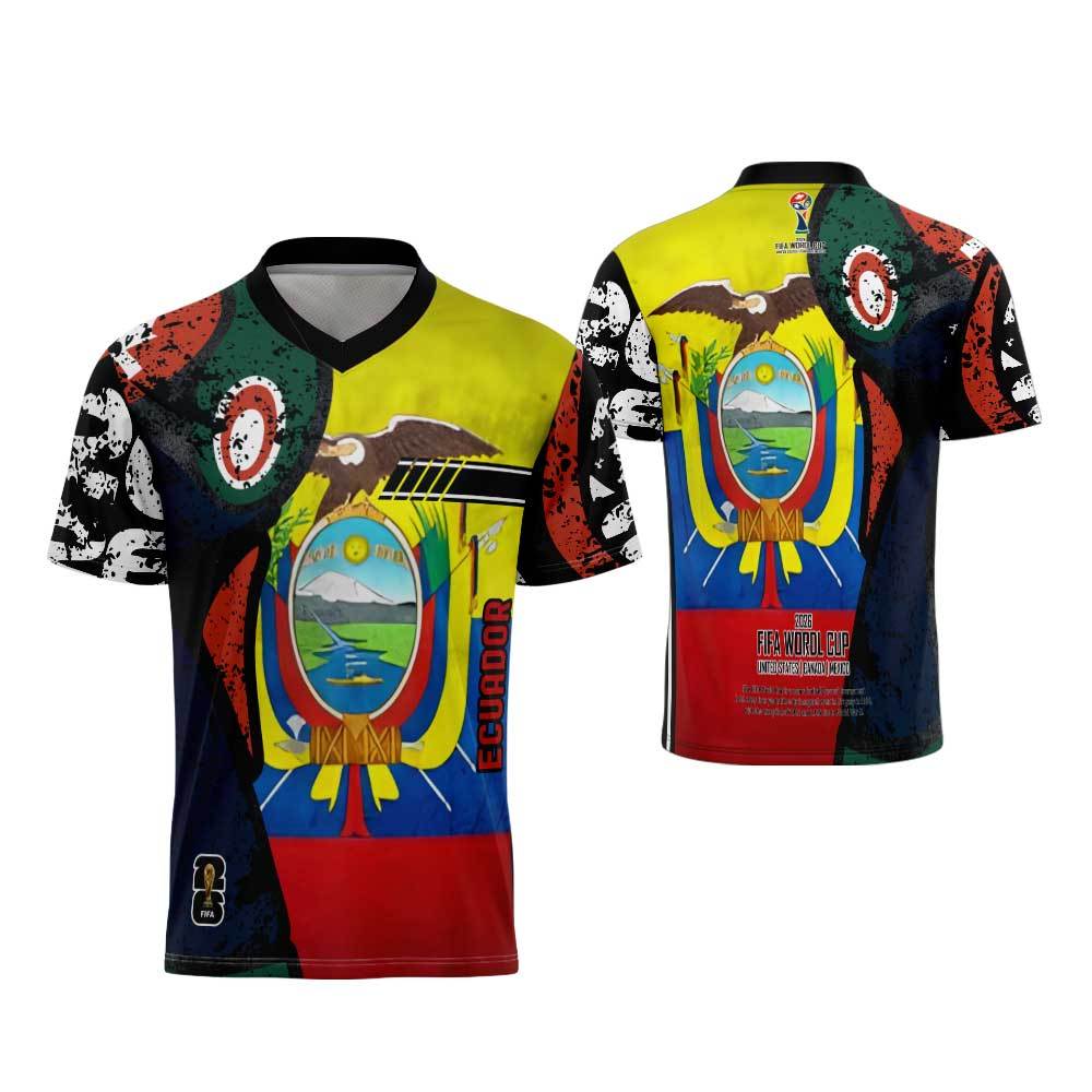 Jersey Ecuador | Baju Suporter Ekuador Lengan Pendek / Kaos Piala Dunia FIFA 2026 Terbaru