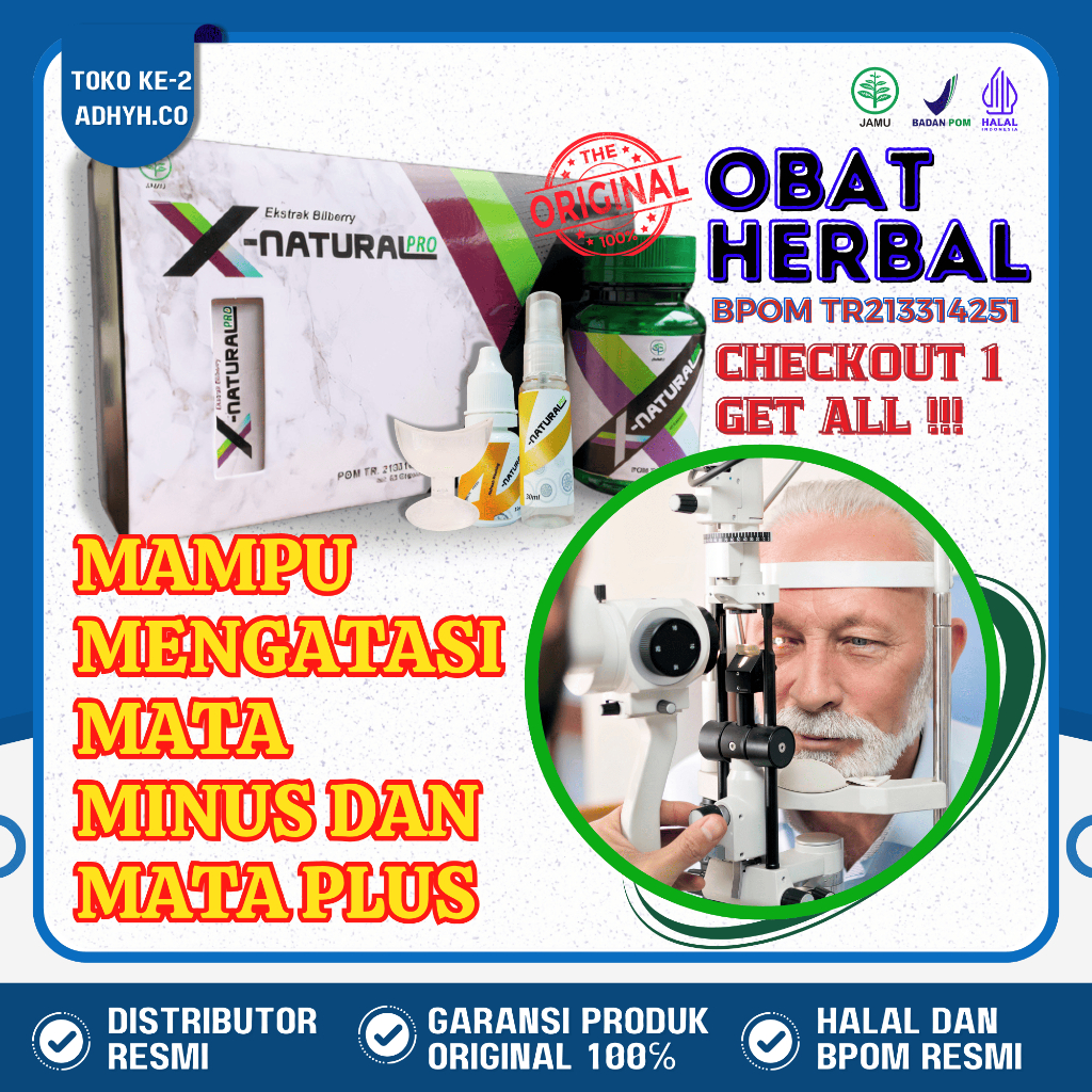 X Natural Pro Obat Mata Minus Dan Plus Kabur Buram Herbal Original Paling Ampuh 100% Bpom