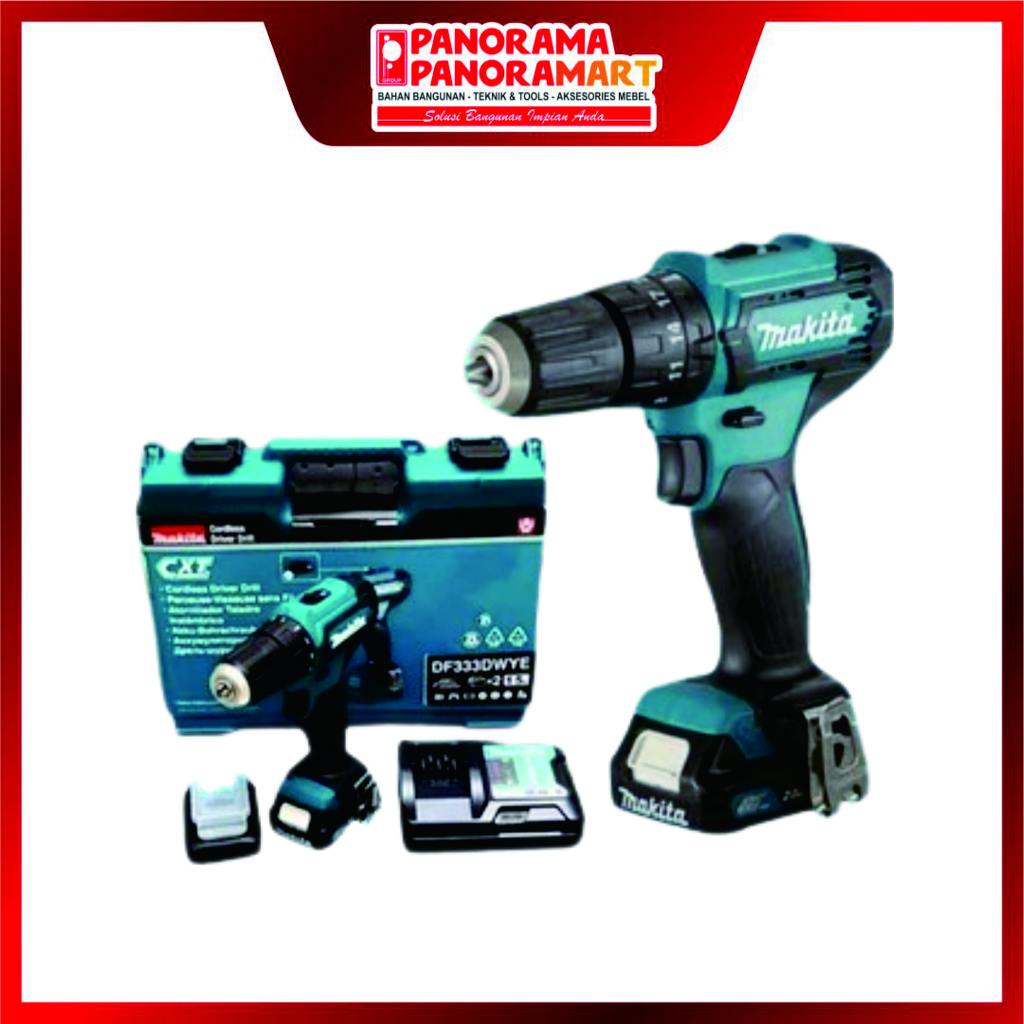Mesin Bor Baterai Cordless Makita DF333DWYE / MESIN BOR CORDLESS MAKITA DF 333 DWYE
