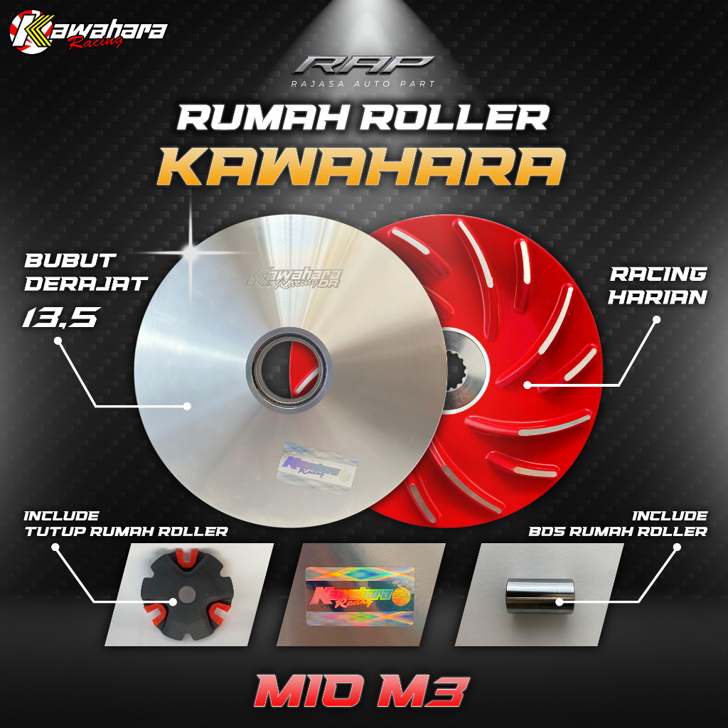 PULLEY RUMAH ROLLER MIO M3 KAWAHARA RUMAH ROLLER RACING MIO M3 MIO Z KAWAHARA RACING