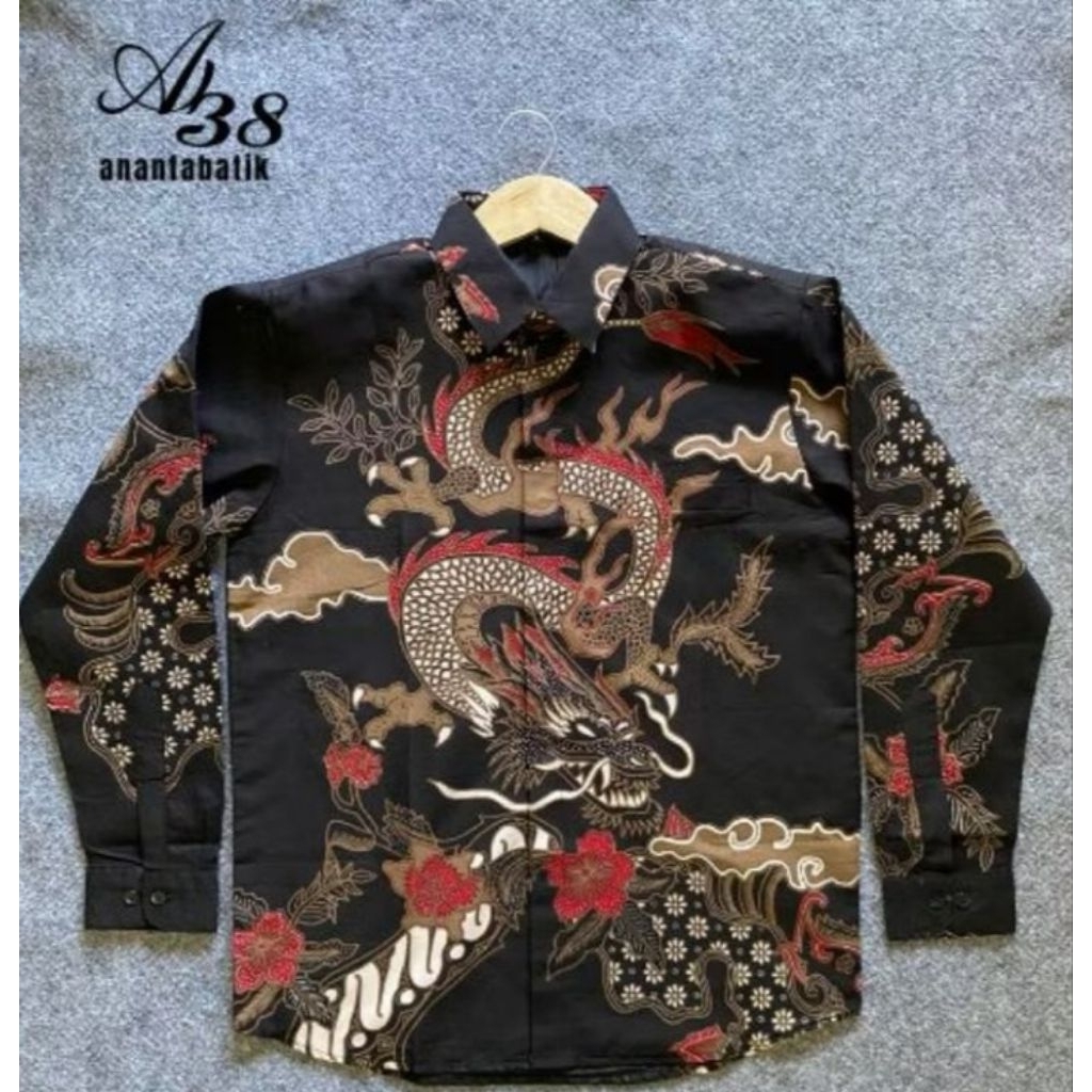 BATIK PRIA LENGAN PANJANG PLUS FURING MOTIF NAGA