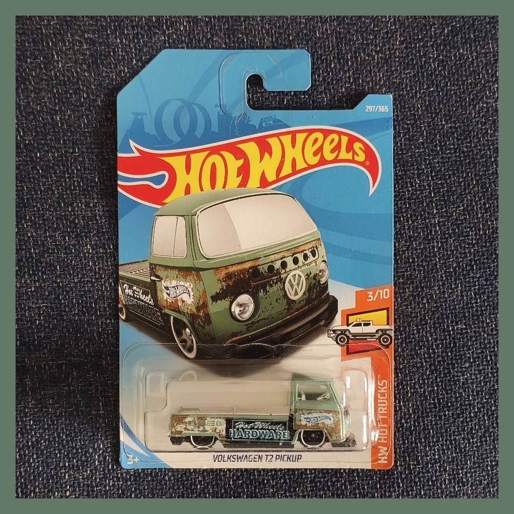 Hotwheels Original Volkswagen VW T2 Pickup warna hijau