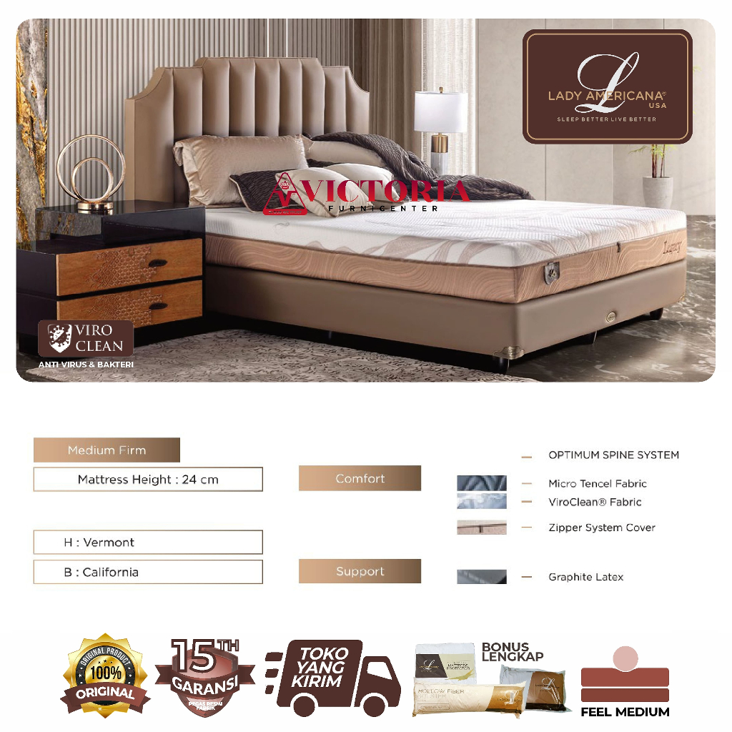 Lady Americana Legacy 180 x 200 180x200 Kasur Saja Mattres Only