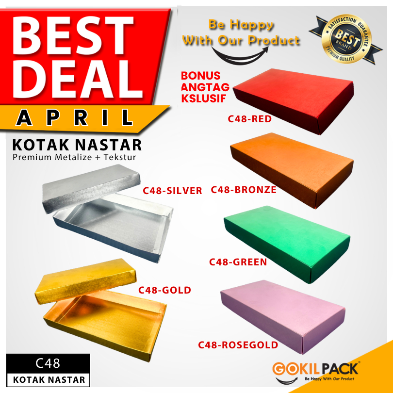 Box Coklat / Kotak Kue Nastar Mika/ Box Kado Hampers / BoxHologram Souvenir/ C48
