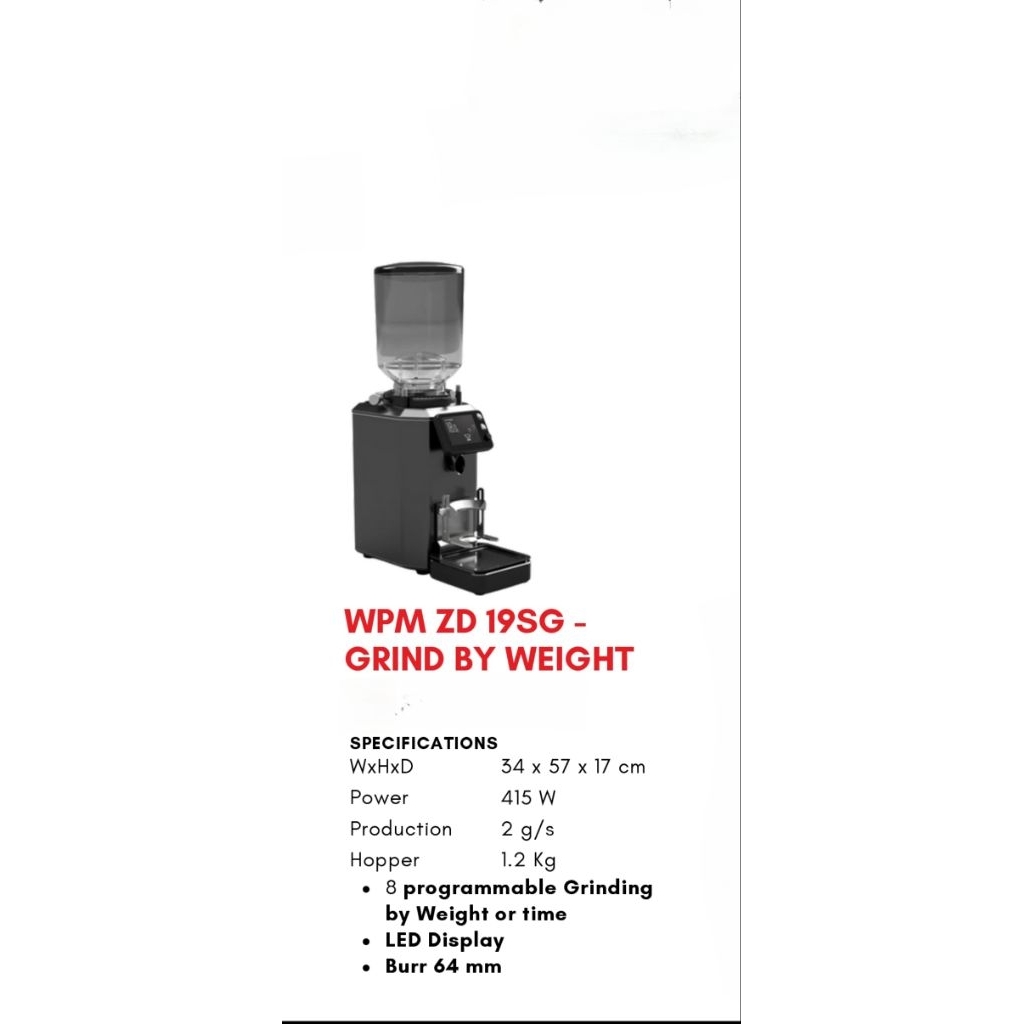 WPM ZD 19SG Coffee machine grind by weight- mesin penghancur biji kopi