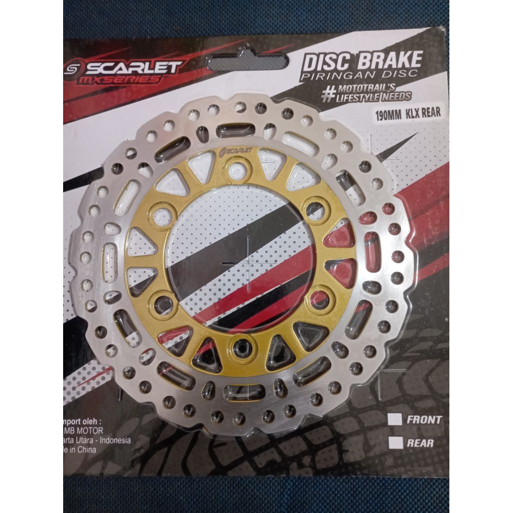 Disc Scarlet KLX Belakang 190mm Piring standar KLX Piringan cakram Original Scarlet Racing