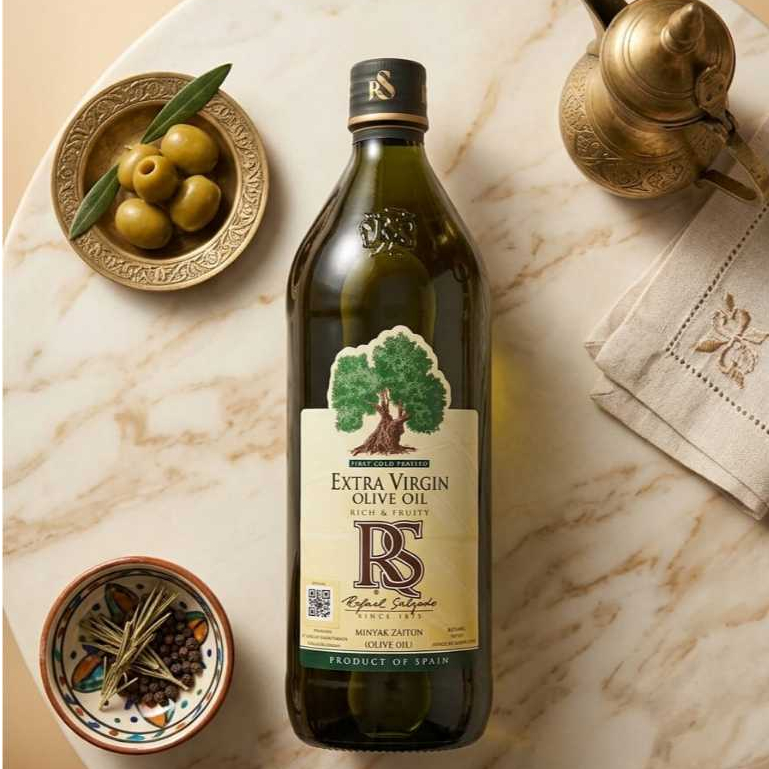 Minyak Zaitun RS Rafael Salgado Extra Virgin Olive oil 1 Liter 1000ml - Halal & 100% Original