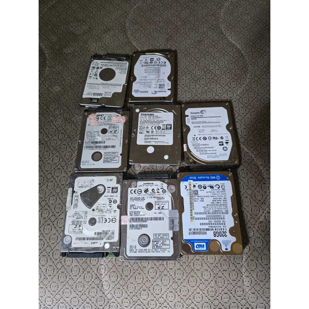 Hardisk HDD Laptop 2.5 inch Kondisi Rusak Merk Random