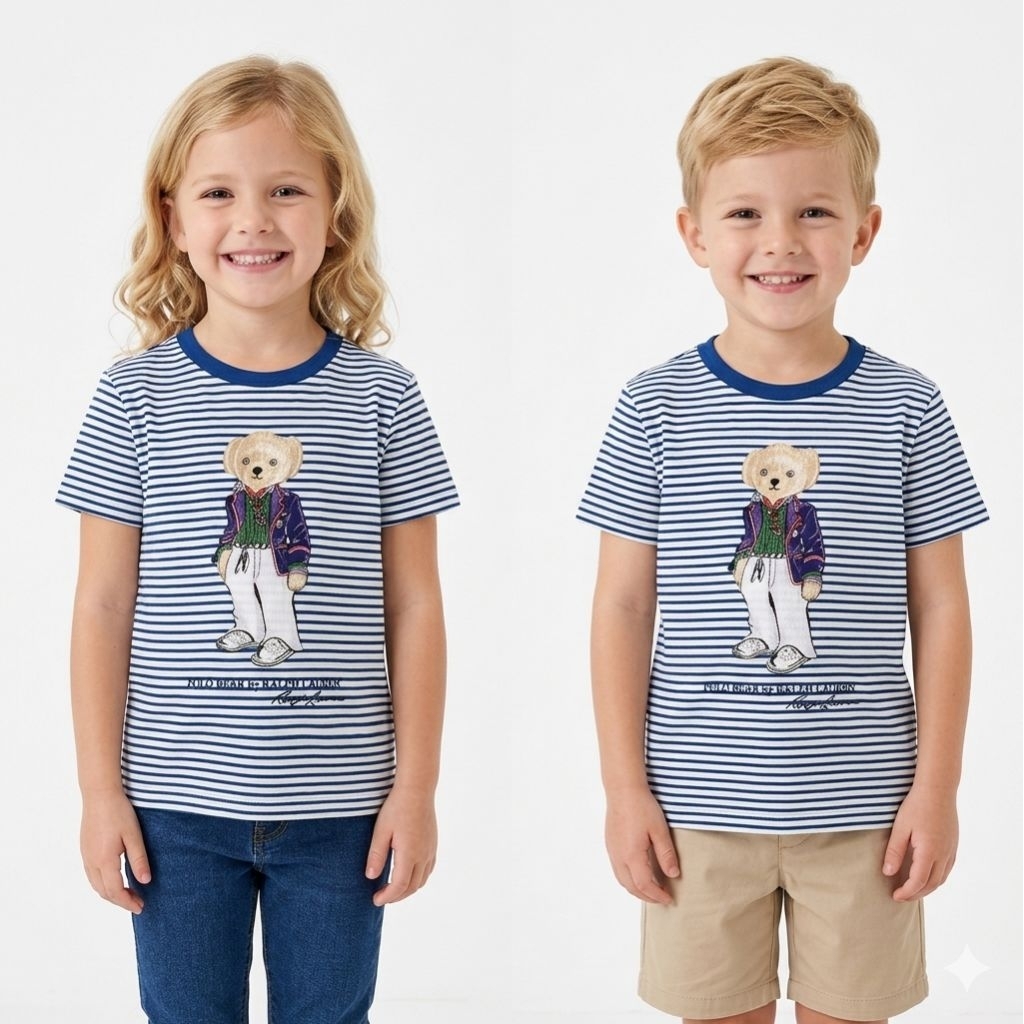 Kaos Anak Polo Ralph Lauren Bear Beruang Merah Perempuan Laki Laki Original Lavie Stuff Branded