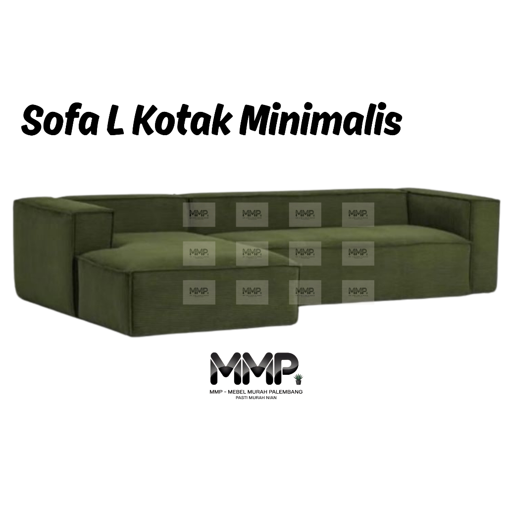 Sofa L Kotak Minimalis | Sofa L Minimalis Murah Palembang