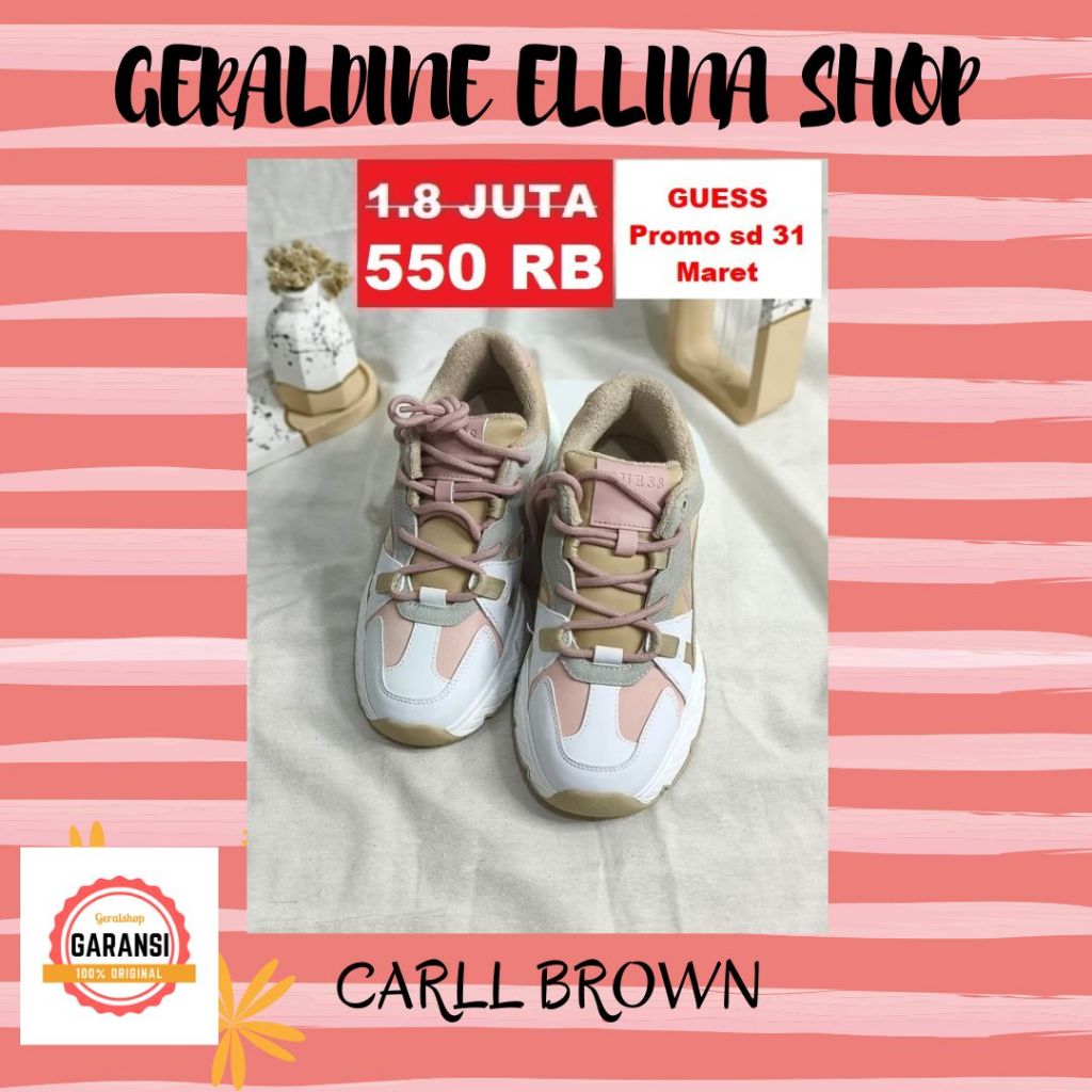 Sepatu sneakers wanita seri CARLL Guess 100% original store