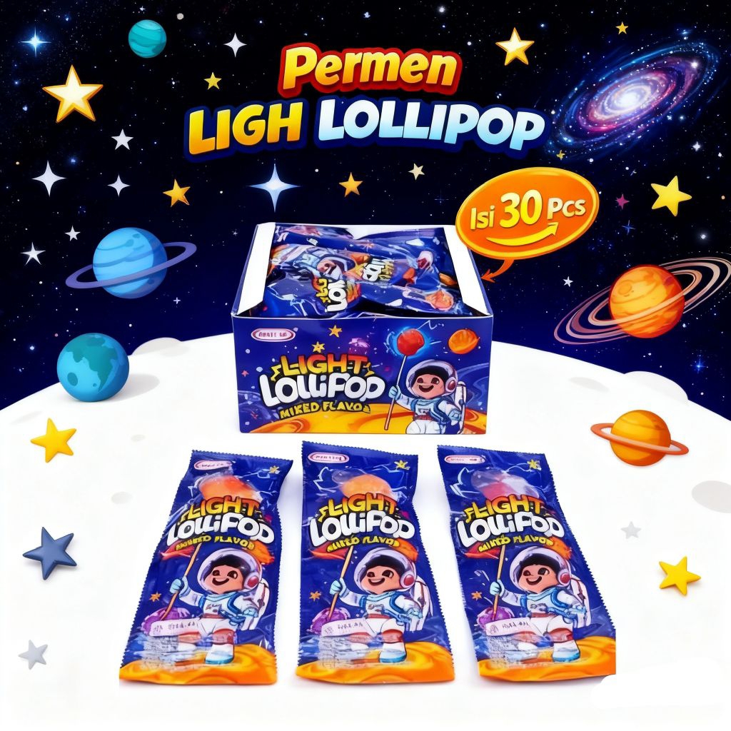 PERMEN LOLLIPOP LAMPU PERMEN LAMPU PERMEN MENYALA Makanan viral jajanan Snack makanan anak laki-laki