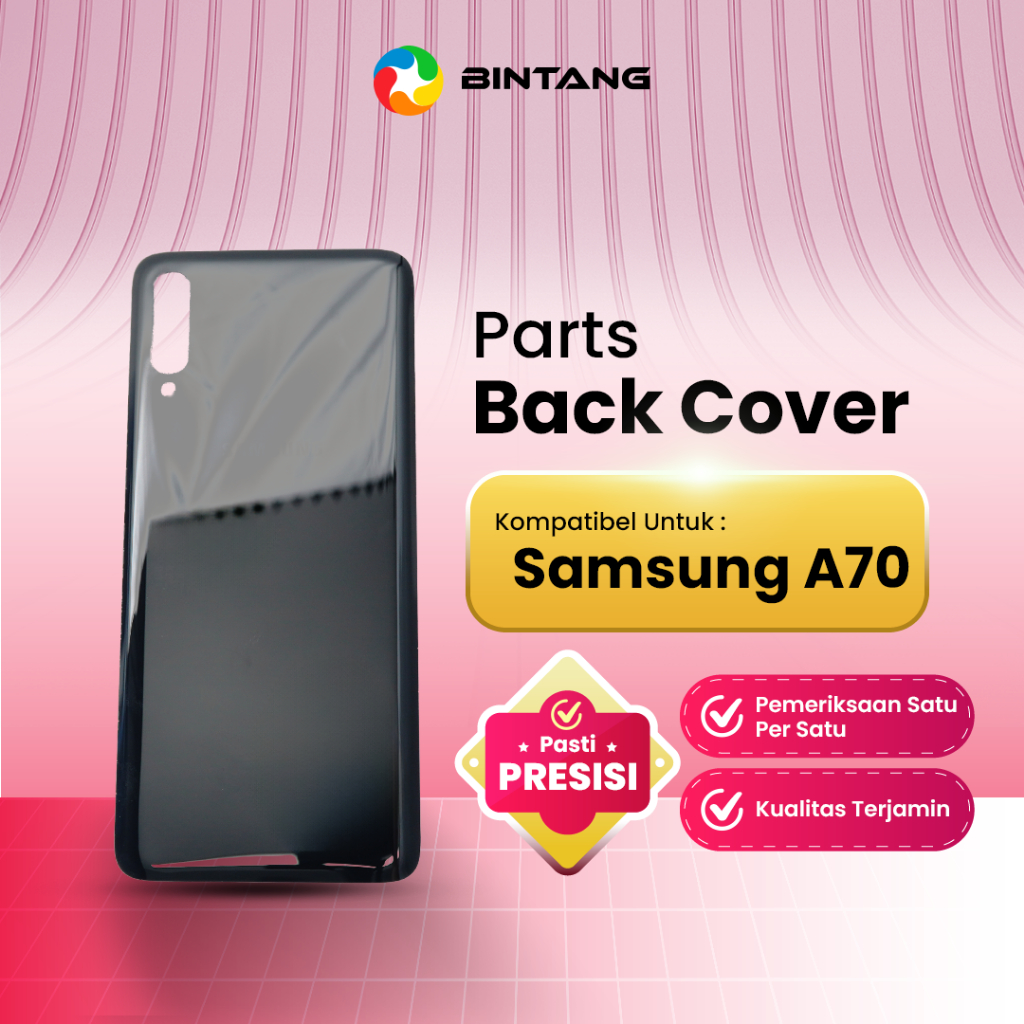 BINTANG Back Cover / Back Door Penutup Belakang Hitam for SAMSUNG A70