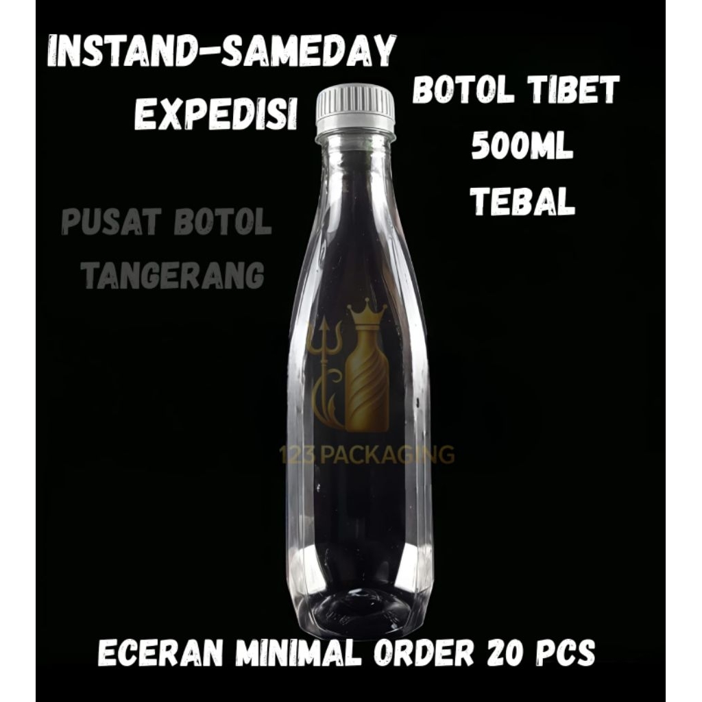 botol 500ml Tebal, 20 pcs,Botol Jamu,jus,madu