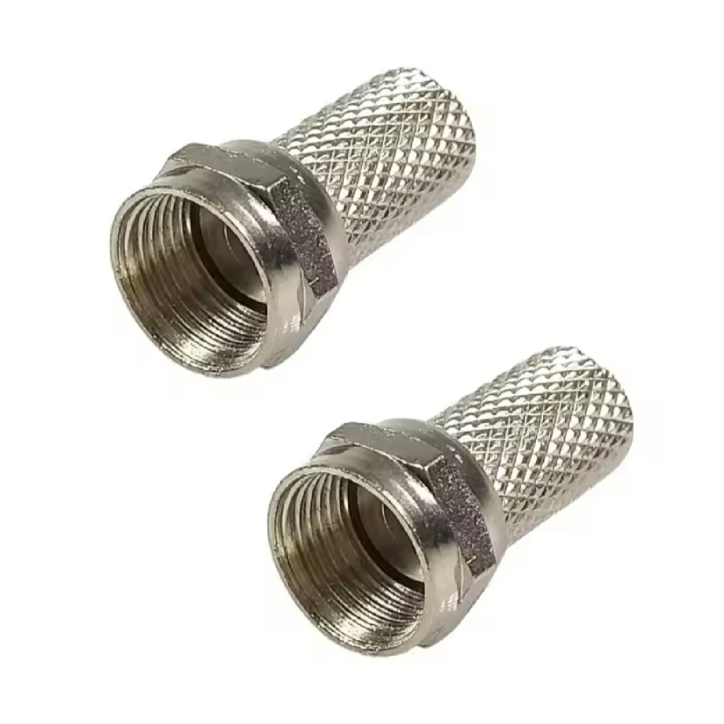 Conector F konektor silver standar rg6 parabola cctv catv satuan