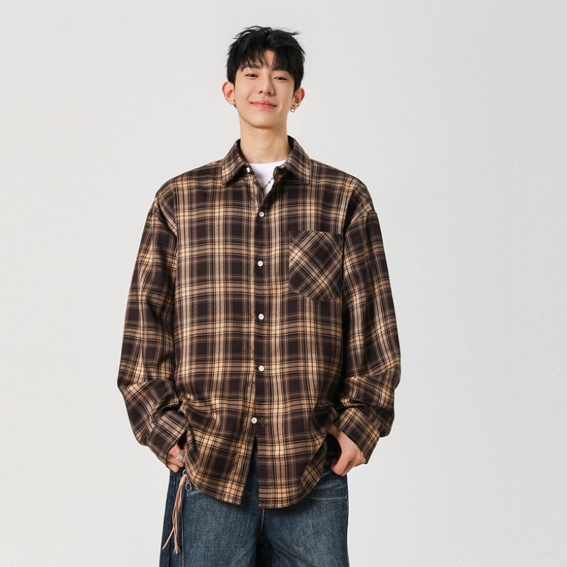 Kemeja Flanel Pria Lengan Panjang Kemeja Oversized Pria Distro Flanel Motif Kotak Terbaru
