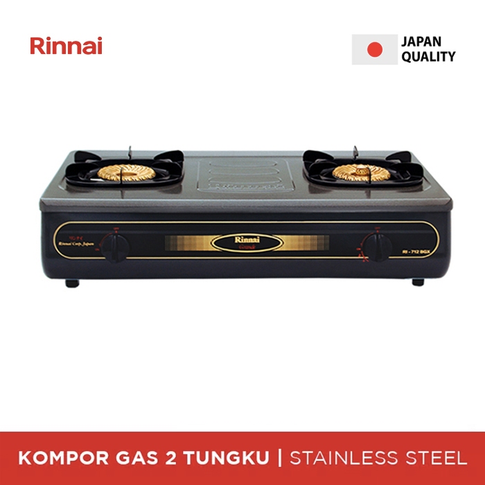 [COD READY] RINNAI KOMPOR RI 712BGX / RI-712BGX / RI 712 BGX / RI712 BGX (2 TUNGKU) GARANSI RESMI