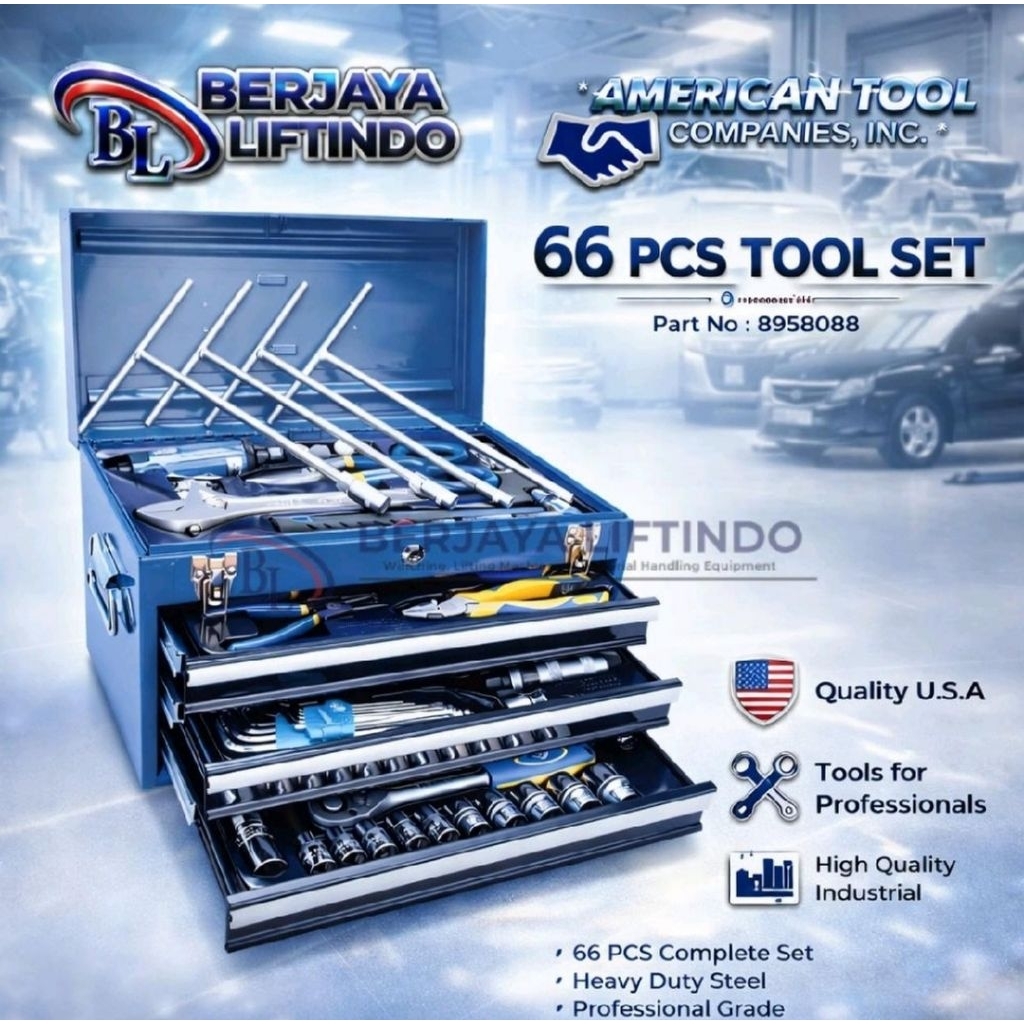 Tool set 66 pcs American Tool 8958088 / 66Pcs Tool set