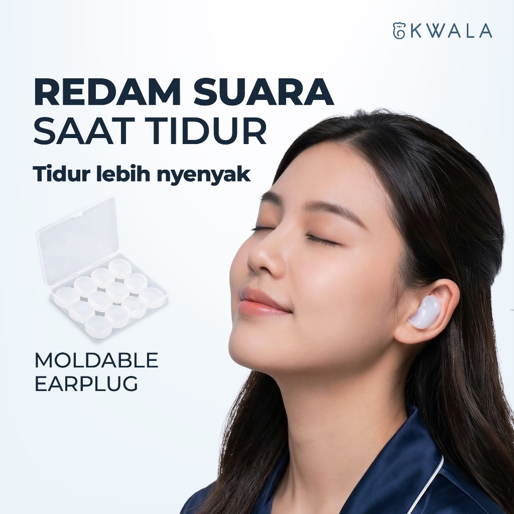 KWALA Moldable Earplug | Penutup Telinga | Earplug | Peredam Suara | Penutup Telinga untuk Tidur