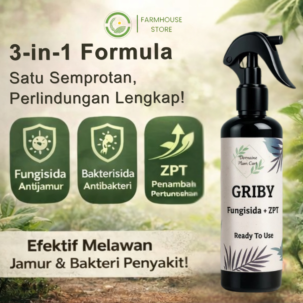[TERLARIS] Griby 250ml Fungisida & Bakterisida Tanaman Obat Jamur Anggrek & Tanaman Hias Booster Tun