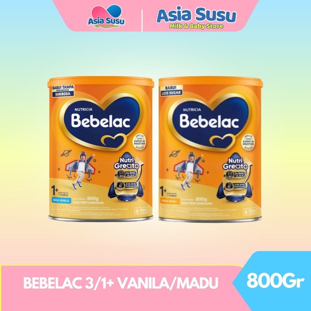 Bebelac 3 / Bebelac 1+ Vanila Susu Pertumbuhan Bubuk 800 gr (1-3 TAHUN)