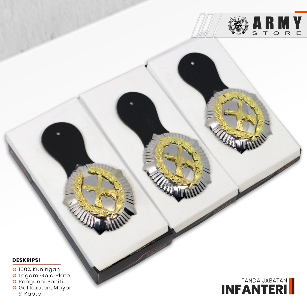 Tanda Jabatan Infanteri Danki Kapten / Mayor / Letkol Premium