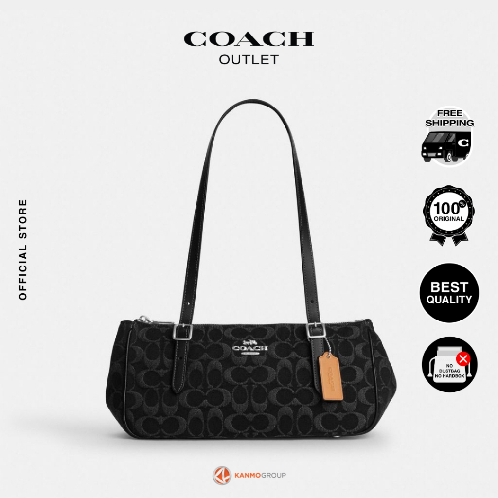 Coach Asher Shoulder Bag In Signature Denim - Tas Bahu Wanita