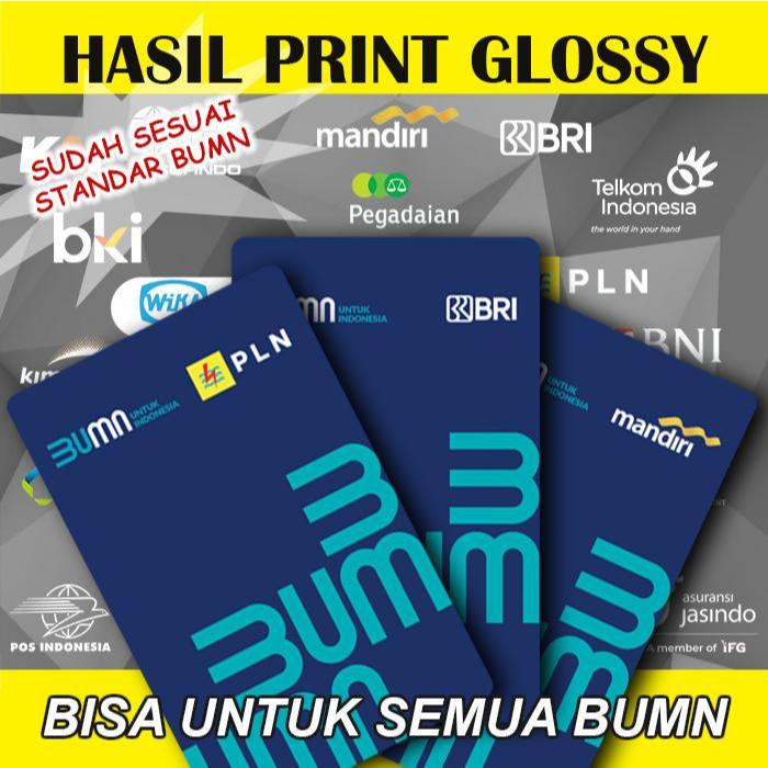 id card BUMN emoney etoll brizzi tapcash custom kartu glossy mengkilap