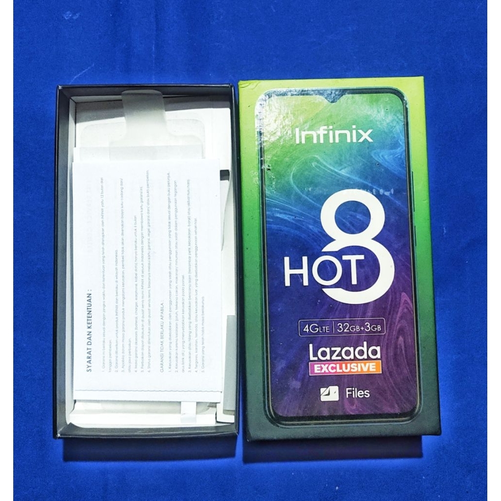 KARDUS DUS BOX INFINIX HOT 8 MINUS LECET PEMAKAIAN
