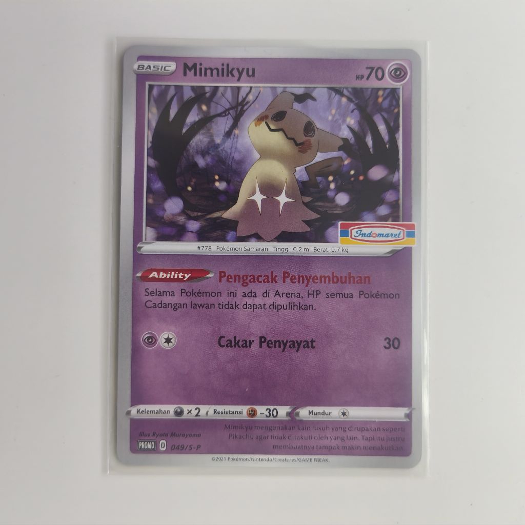 Mimikyu Indomaret Promotion Card 049/S-P D Pokemon TCG Indonesia