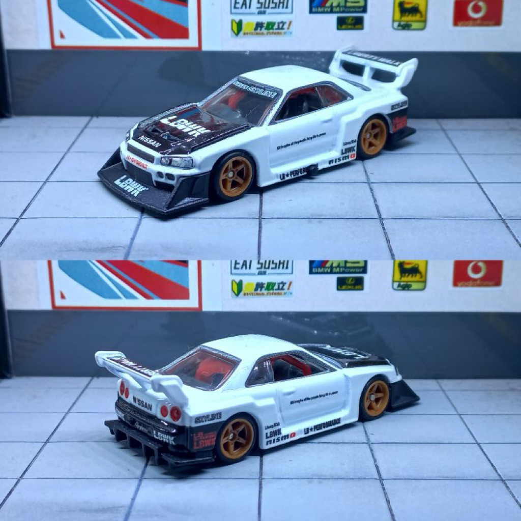 hotwheels nissan r34 lbwk