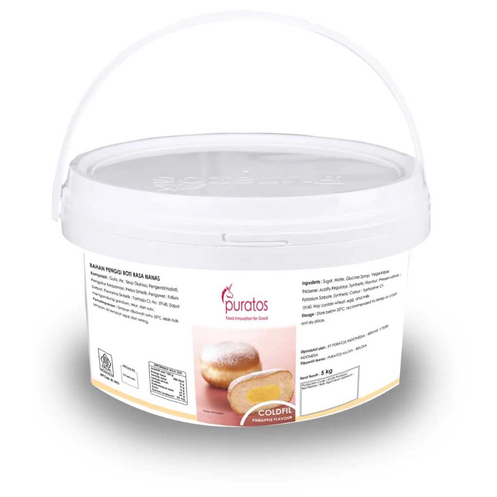 Selai Durian Puratos Cremfill / Fillings / Topping 5 KG 100%