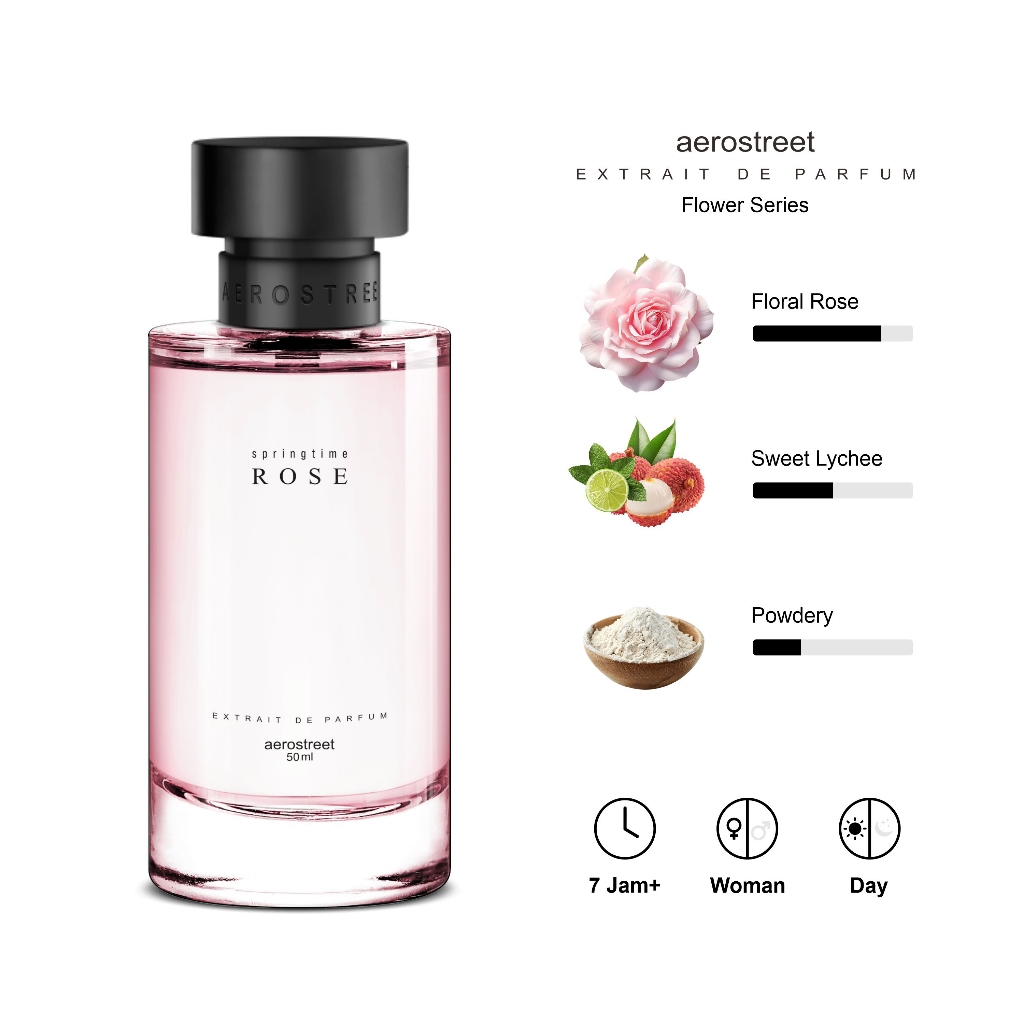 Aerostreet Parfum Flower Springtime Rose - Extrait De Parfum PF002