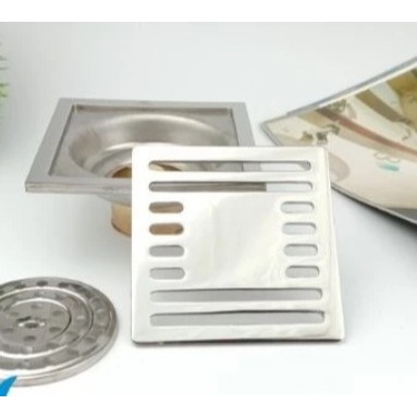 Flusso Floor Drain Kamar Mandi Katub Kuningan Anti Kecoa & Bau Saringan Got Afur Lantai