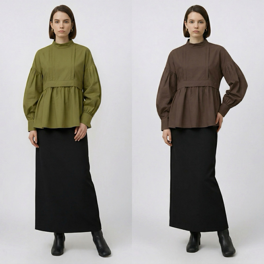 Itang Yunasz RTW - Parmila Pleated Vest Blouse