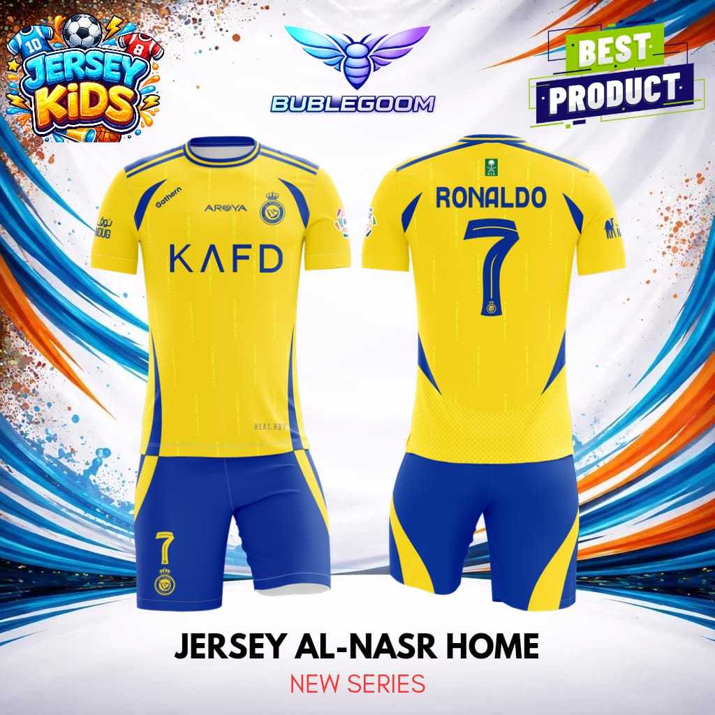 SETELAN TERBARU Jersey al nassr home | kaos olahraga anak best seller original premium promo | Jerse