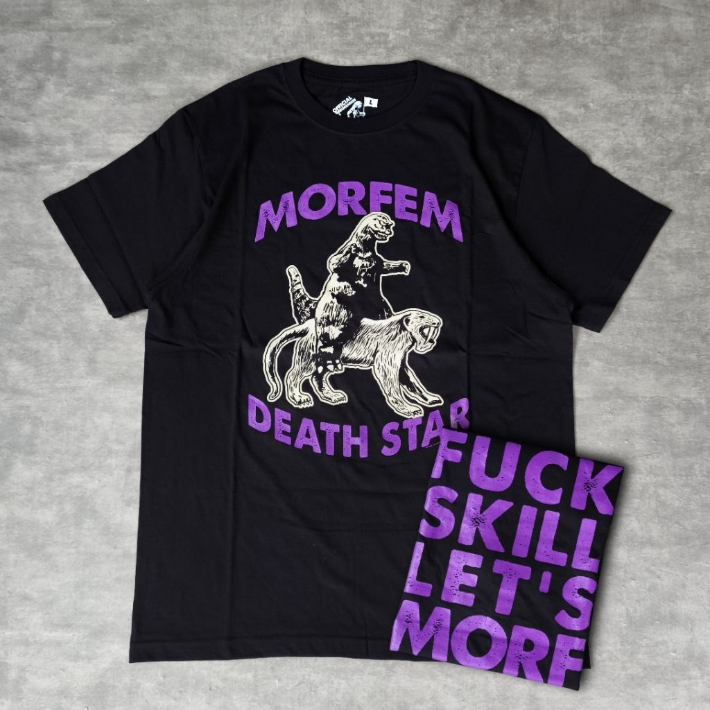 Teenage Death Star x Morfem | Morfem Death Star official merch | Kaos band katun hitam