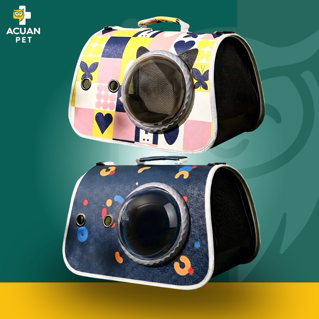 Tas Astronot Pet Carrier - Tas Travel Jinjing Kucing & Anjing Kecil