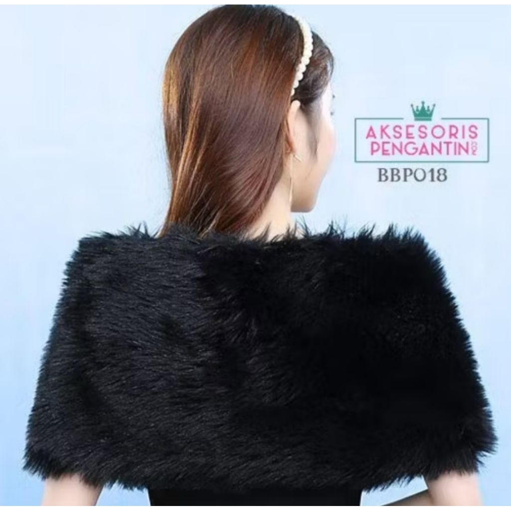 bolero cardigan bulu pesta mewah