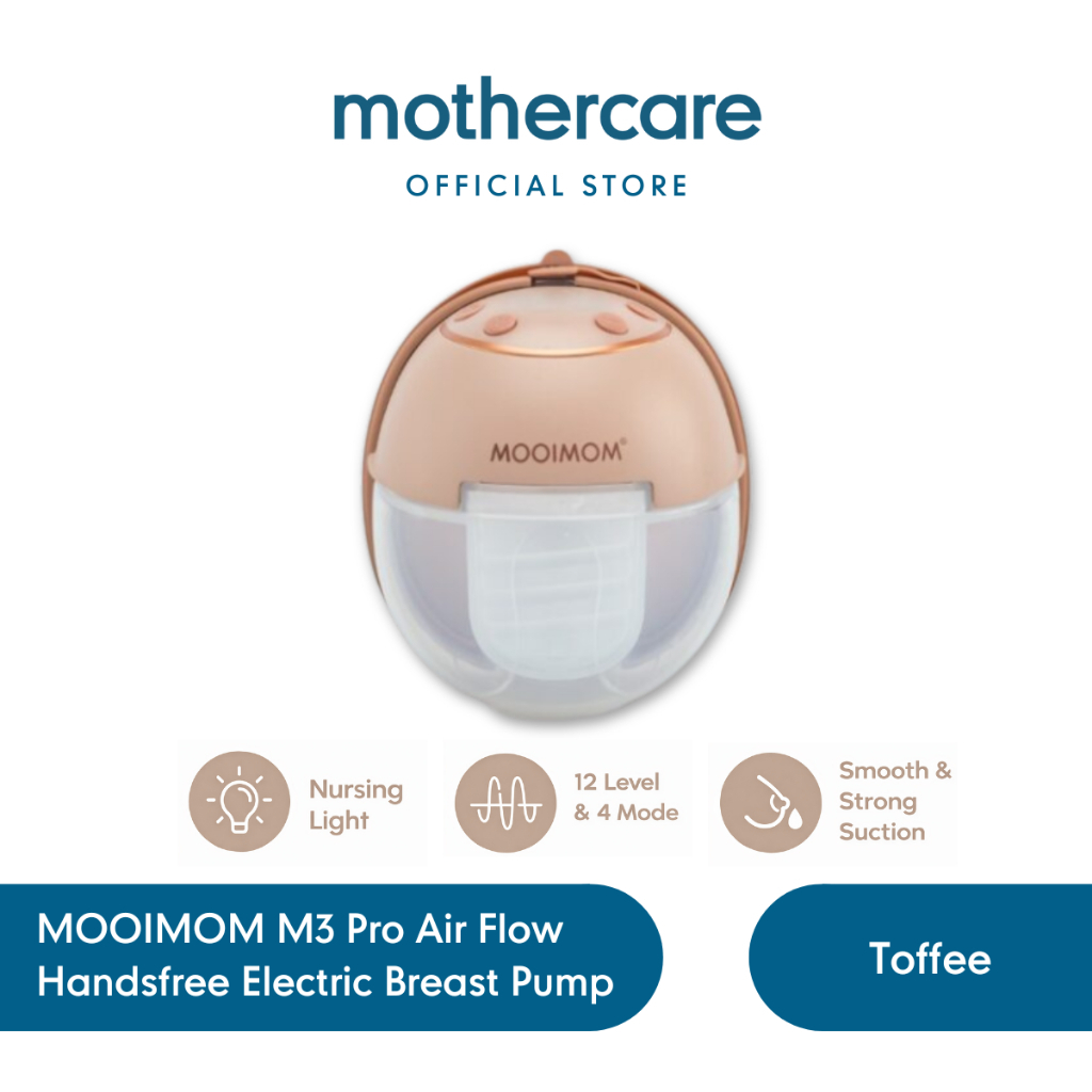 MOOIMOM M3 Pro Air Flow Handsfree Electric Breast Pump Toffee - Pompa ASI Elektrik Tanpa Kabel