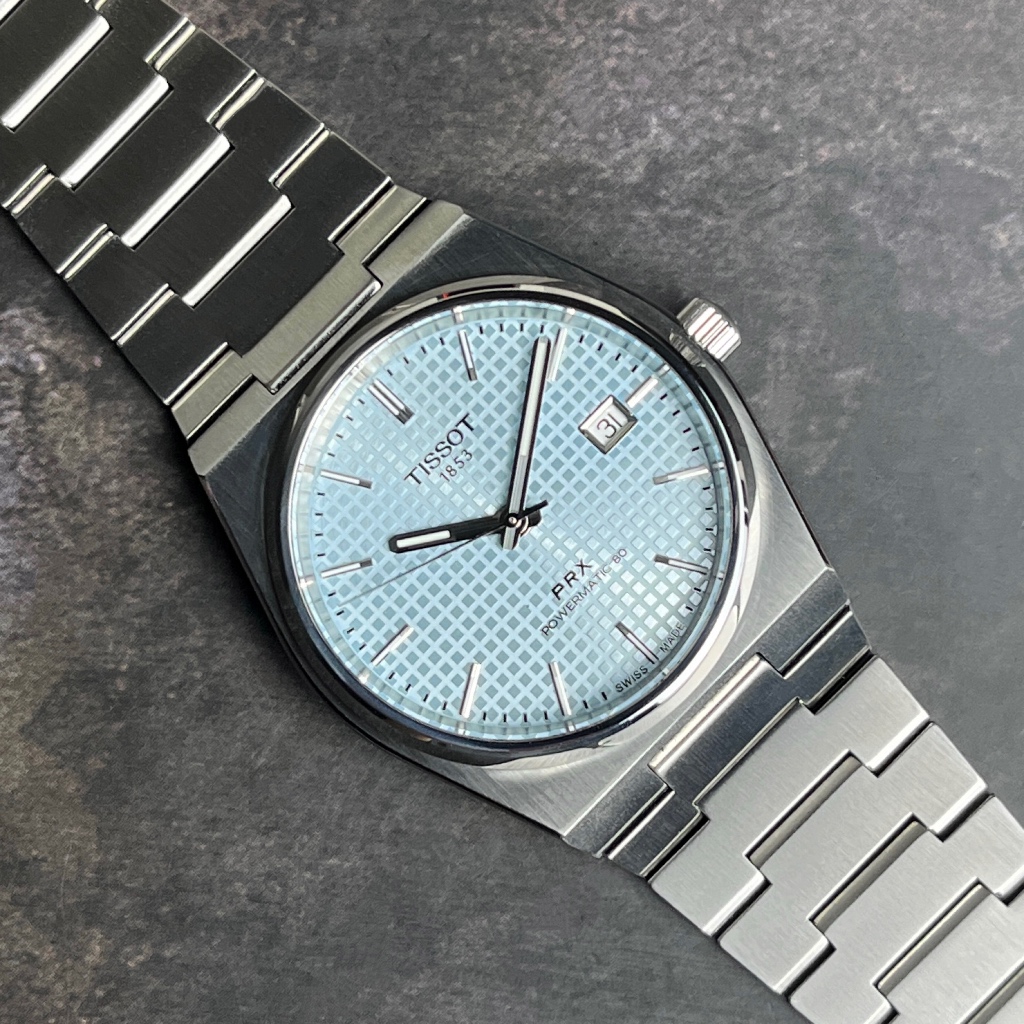 TISSOT PRX POWERMATIC 80 BLUE GREEN WHITE Dial T137.407.11.041.00 40 35 MM