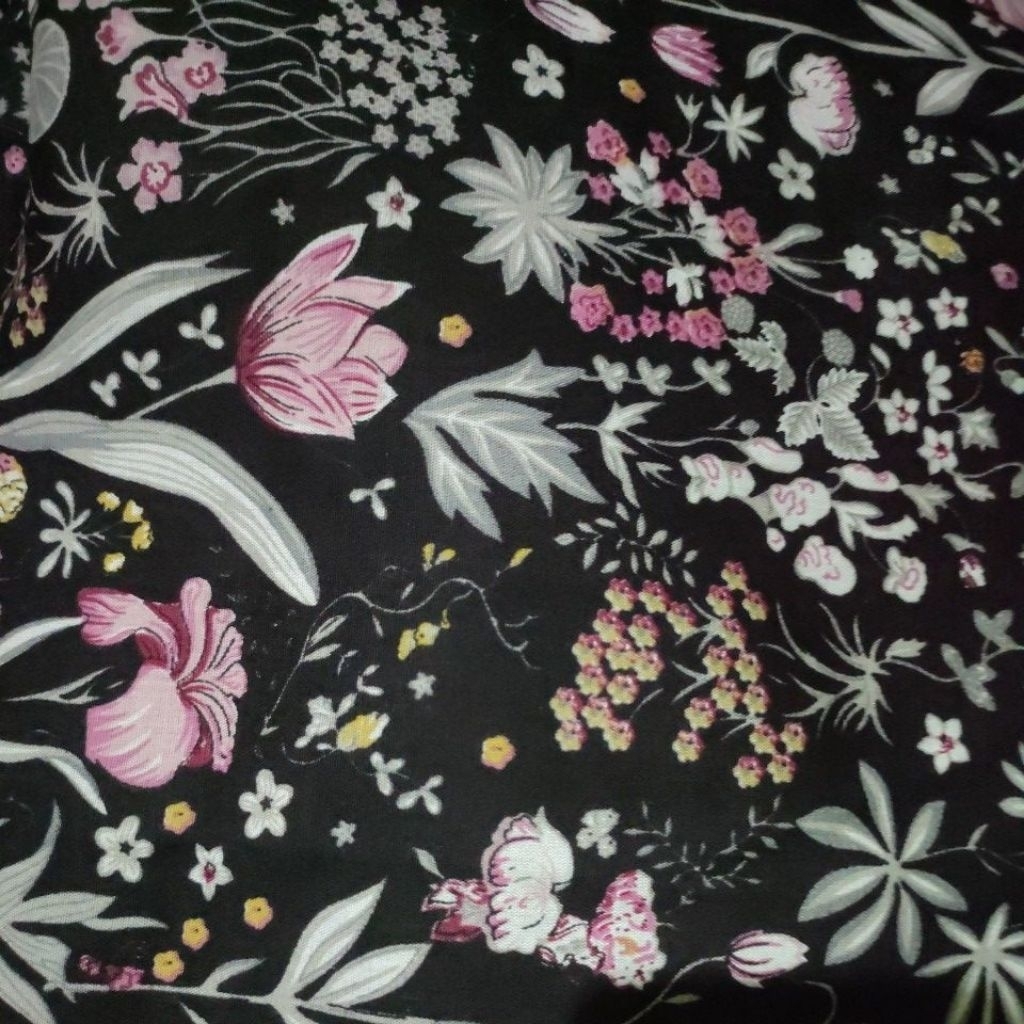 kain armny silky motif bunga abstrak polos maxmara bunga abstrak Rayon katun motif polos